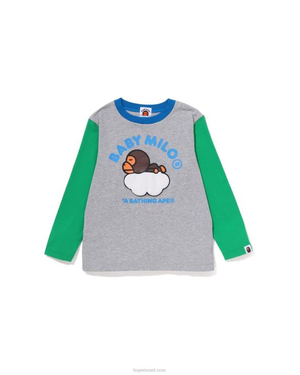 אפור A Bathing Ape 644LV1508 ילדים בייבי מילו לישון על טי ענן