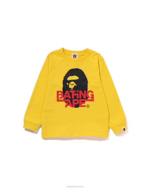 צהוב A Bathing Ape 644LV1512 ילדים ראש טי