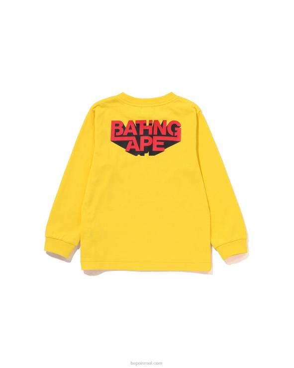 צהוב A Bathing Ape 644LV1512 ילדים ראש טי