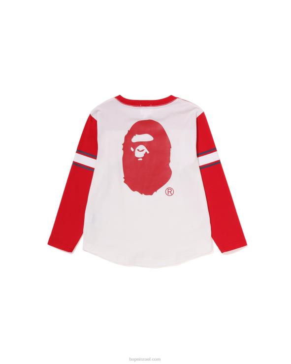 לבן A Bathing Ape 644LV1514 ילדים טי כדורגל