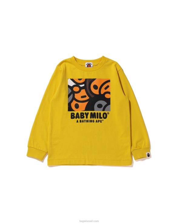 צהוב ערפל A Bathing Ape 644LV1517 ילדים כל טי בייבי מילו מיקס