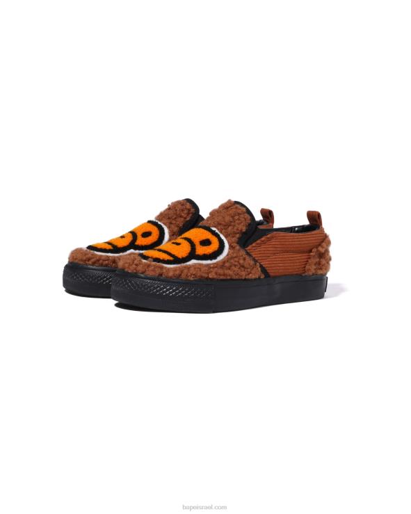חום A Bathing Ape 644LV1522 ילדים baby milo boa slip ons