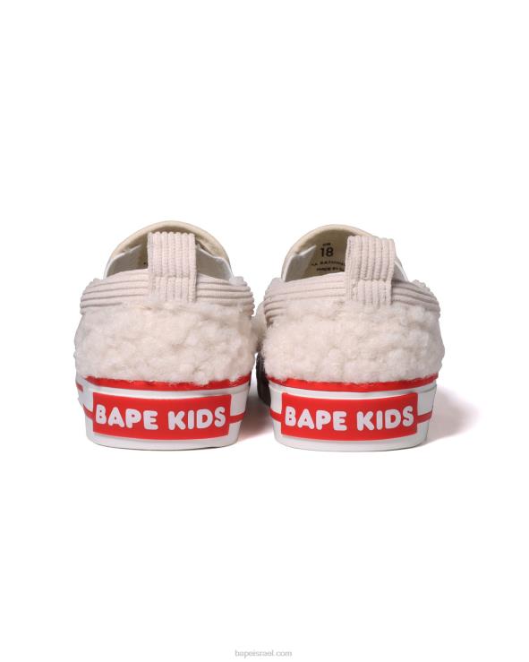לבן A Bathing Ape 644LV1523 ילדים baby milo boa slip ons
