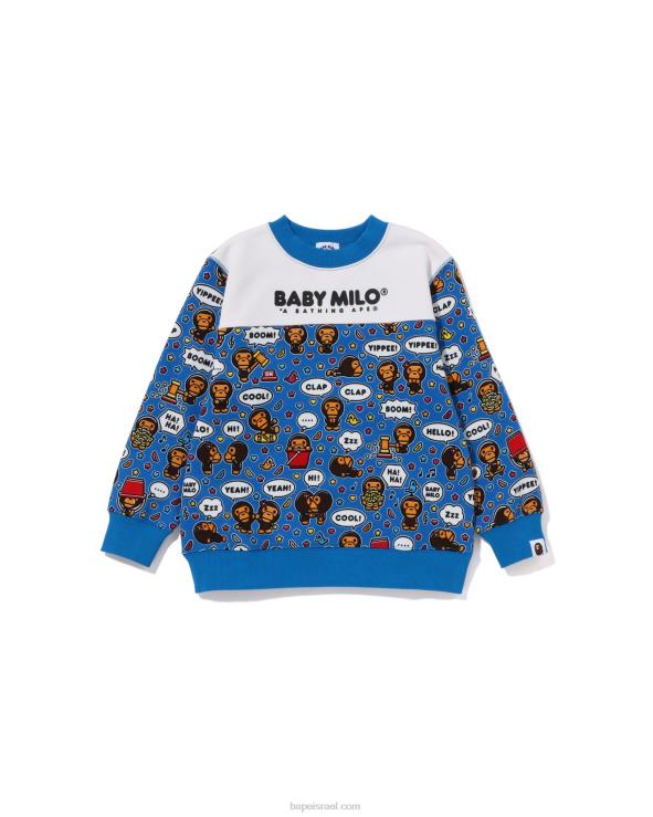כְּחוֹל A Bathing Ape 644LV1528 ילדים צווארון צווארון בלון דיבור בייבי מילו