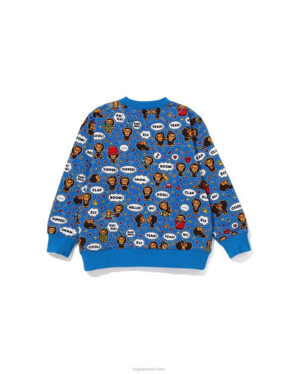 כְּחוֹל A Bathing Ape 644LV1528 ילדים צווארון צווארון בלון דיבור בייבי מילו