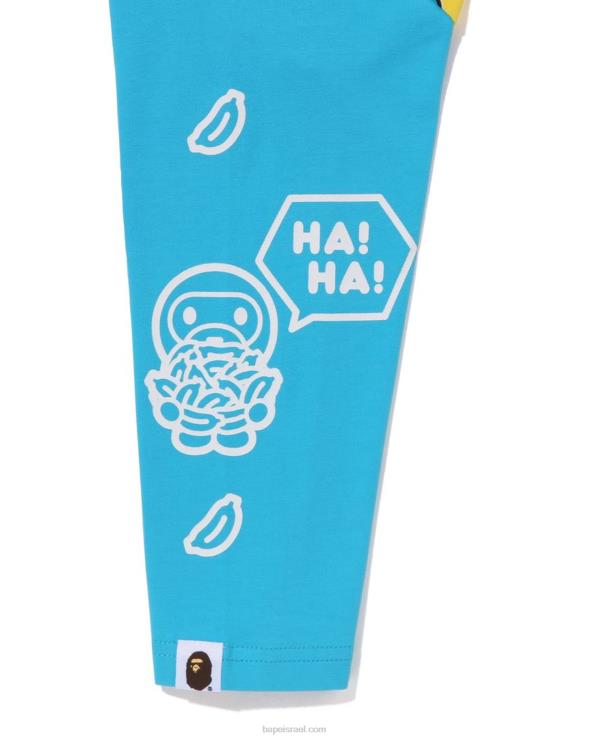 כְּחוֹל A Bathing Ape 644LV1529 ילדים בייבי מילו בלון דיבור raglan חולצה 3/4