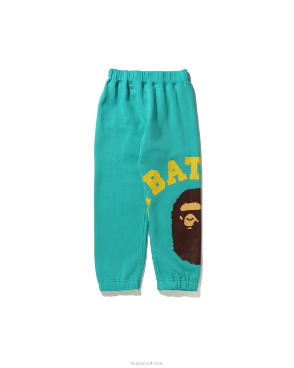 מנטה A Bathing Ape 644LV1536 ילדים מכנסי טרנינג ענקיים בקולג'