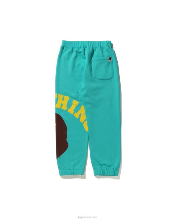 מנטה A Bathing Ape 644LV1536 ילדים מכנסי טרנינג ענקיים בקולג'