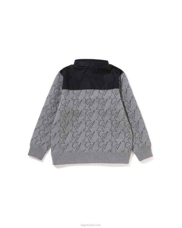 אפור A Bathing Ape 644LV1539 ילדים ראש קפיטונאז' חצי זיעה