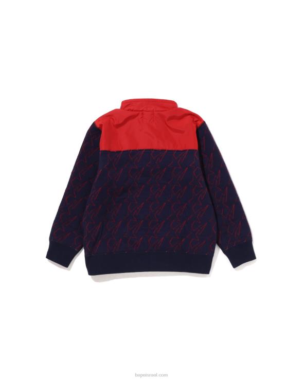 כְּחוֹל A Bathing Ape 644LV1540 ילדים ראש קפיטונאז' חצי זיעה