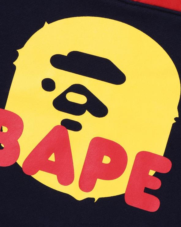 כְּחוֹל A Bathing Ape 644LV1540 ילדים ראש קפיטונאז' חצי זיעה
