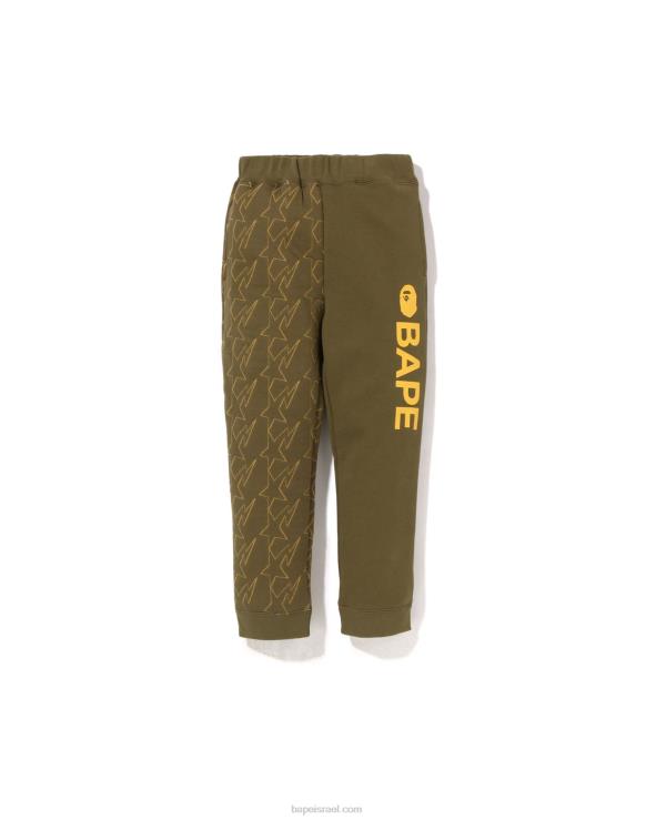 צבא ירוק A Bathing Ape 644LV1541 ילדים סט מכנסי טרנינג