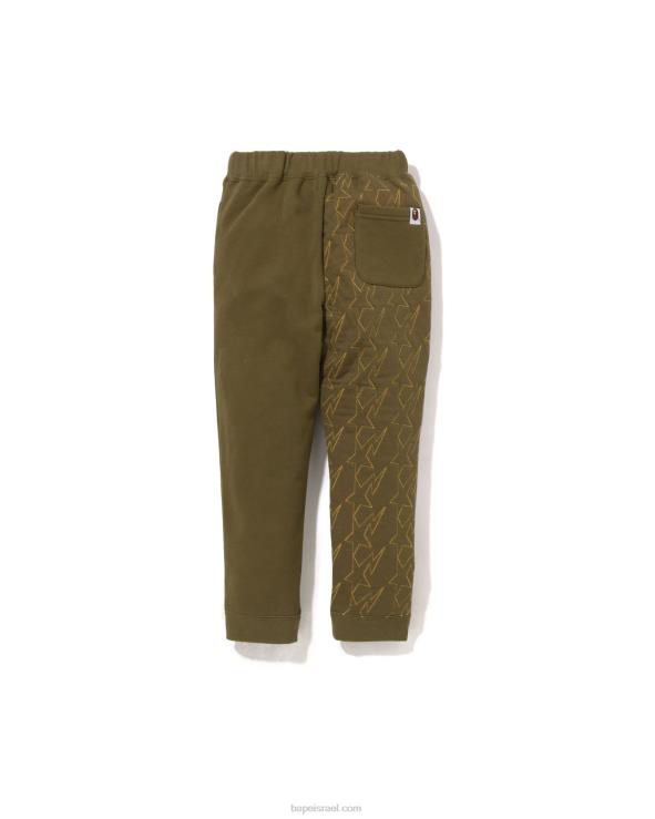 צבא ירוק A Bathing Ape 644LV1541 ילדים סט מכנסי טרנינג