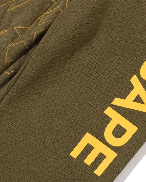 צבא ירוק A Bathing Ape 644LV1541 ילדים סט מכנסי טרנינג