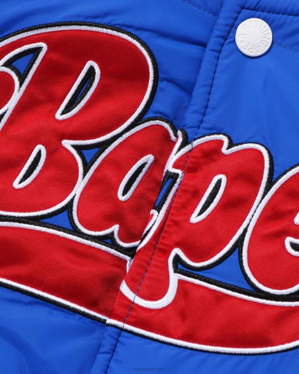 כְּחוֹל A Bathing Ape 644LV1547 ילדים ז'קט מרופד עם תיקון