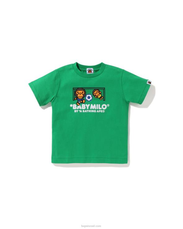 בַּרֶקֶת A Bathing Ape 644LV1558 ילדים חולצת כדורגל בייבי מילו