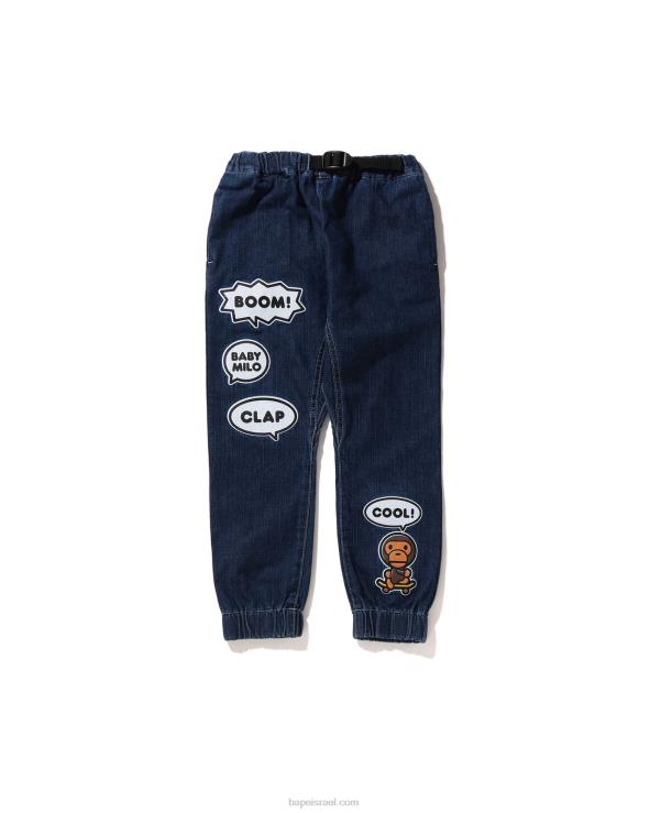 דֵנִים A Bathing Ape 644LV1560 ילדים מכנסי ג'ינס בלון דיבור בייבי מילו