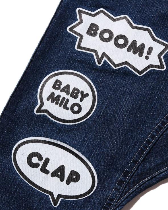 דֵנִים A Bathing Ape 644LV1560 ילדים מכנסי ג'ינס בלון דיבור בייבי מילו