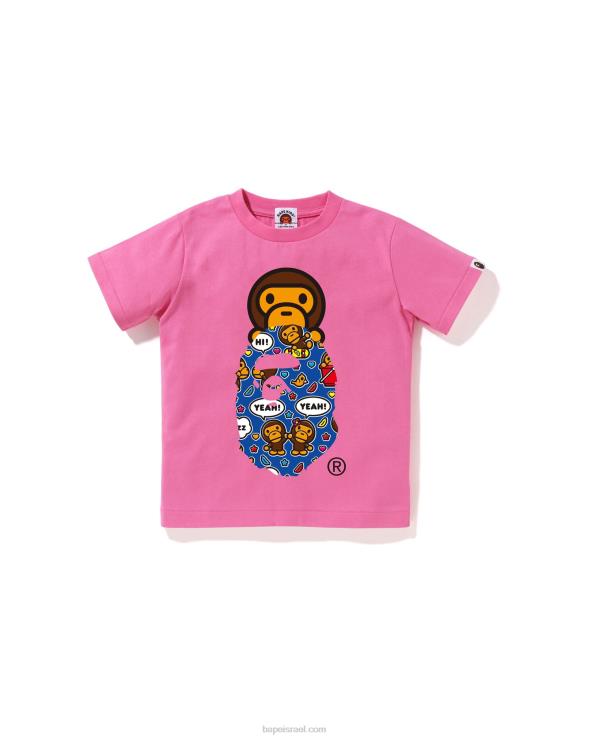 וָרוֹד A Bathing Ape 644LV1566 ילדים תינוק מילו בלון דיבור מילו על טי ראשי