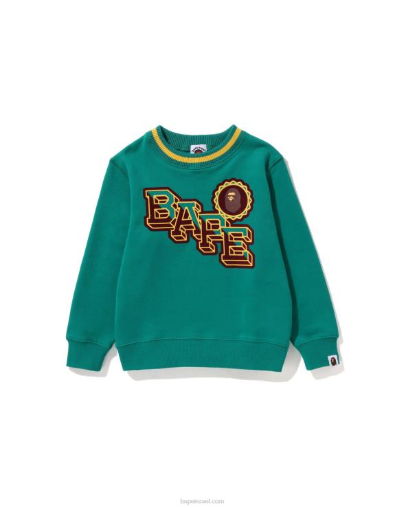 ירוק טווס A Bathing Ape 644LV1570 ילדים סמל ראש צווארון