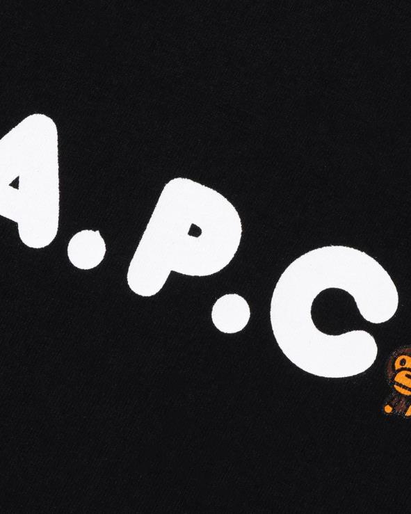 שָׁחוֹר A Bathing Ape 644LV1572 ילדים x a.p.c. milo ב-apc טי