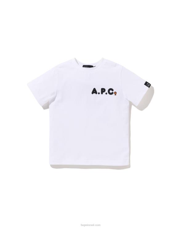 לבן A Bathing Ape 644LV1573 ילדים x a.p.c. milo ב-apc טי