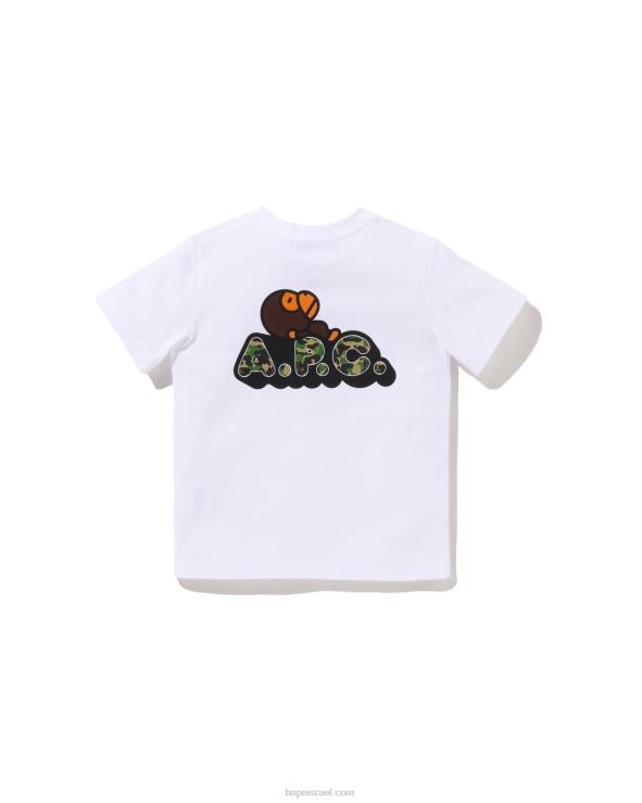 לבן A Bathing Ape 644LV1573 ילדים x a.p.c. milo ב-apc טי