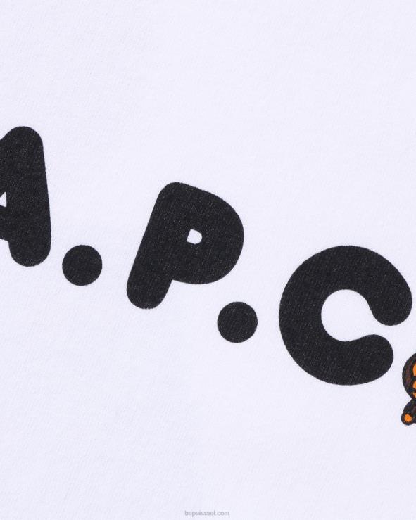 לבן A Bathing Ape 644LV1573 ילדים x a.p.c. milo ב-apc טי