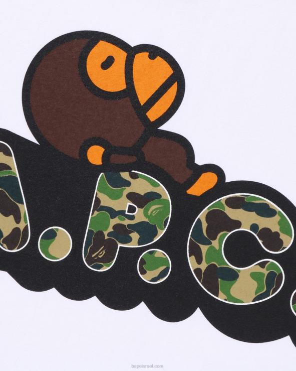 לבן A Bathing Ape 644LV1573 ילדים x a.p.c. milo ב-apc טי