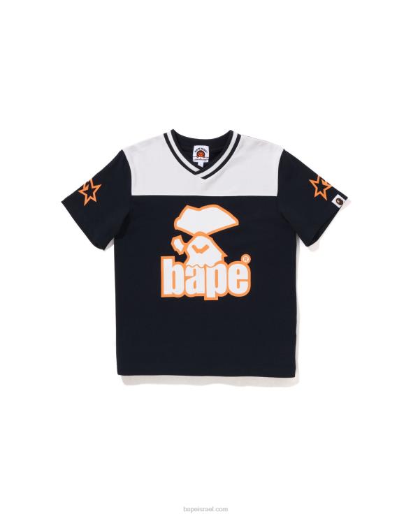 כחול כהה A Bathing Ape 644LV1574 ילדים חולצת כדורגל moonface