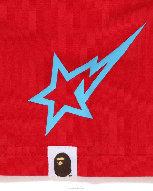 אדום בהיר A Bathing Ape 644LV1575 ילדים חולצת כדורגל moonface