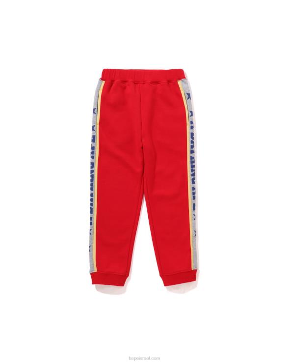 אדום בהיר A Bathing Ape 644LV1579 ילדים מכנסי טרנינג בצבע בלוק