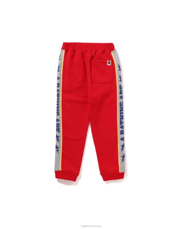 אדום בהיר A Bathing Ape 644LV1579 ילדים מכנסי טרנינג בצבע בלוק