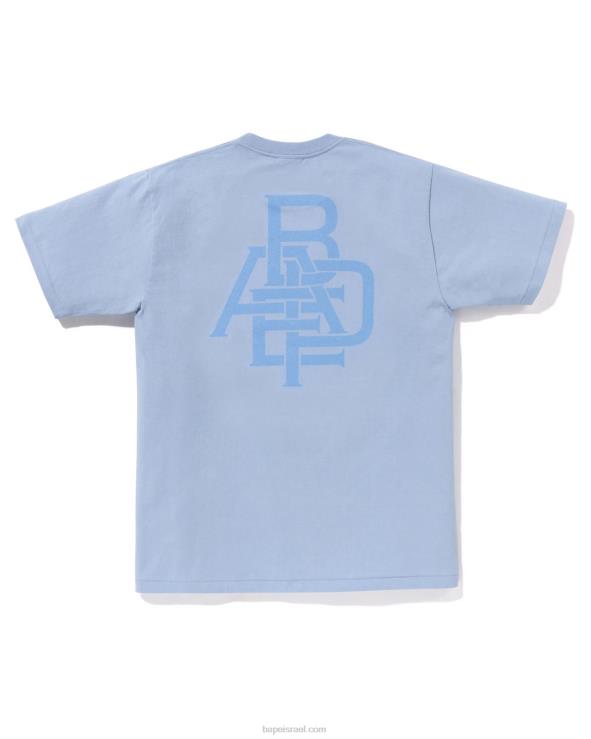 שמים כחולים A Bathing Ape 644LV157 גברים טי לוגו פיגמנט