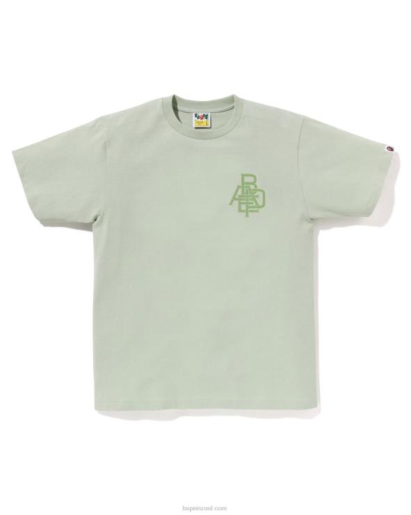 ירוק בהיר A Bathing Ape 644LV158 גברים טי לוגו פיגמנט