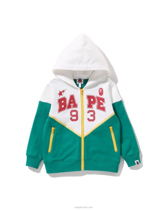 מנטה A Bathing Ape 644LV1580 ילדים קפוצ'ון קולור בלוק רוכסן