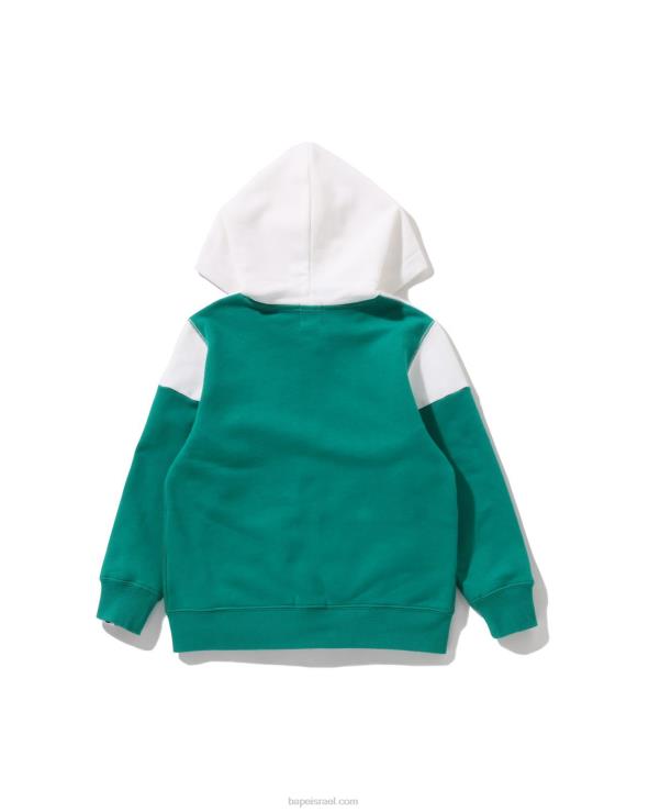 מנטה A Bathing Ape 644LV1580 ילדים קפוצ'ון קולור בלוק רוכסן