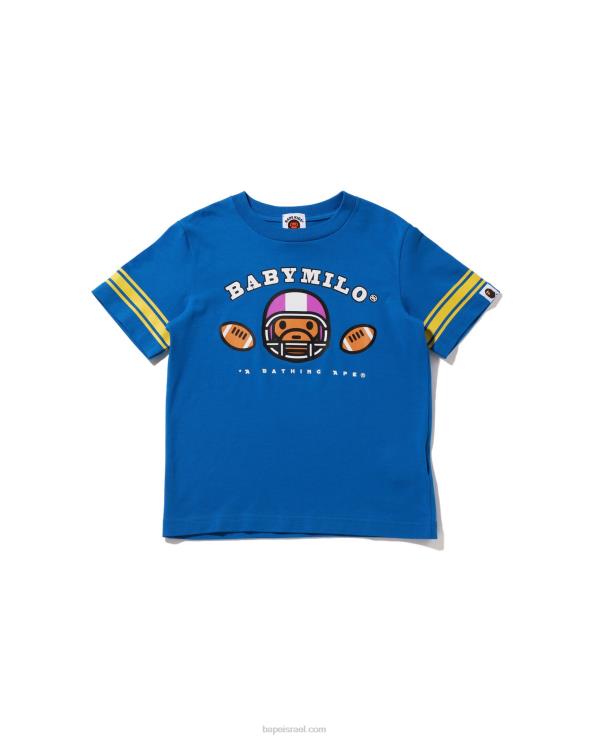 כְּחוֹל A Bathing Ape 644LV1582 ילדים כדורגל בייבי מיילו טי
