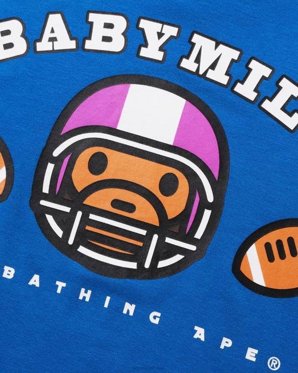 כְּחוֹל A Bathing Ape 644LV1582 ילדים כדורגל בייבי מיילו טי