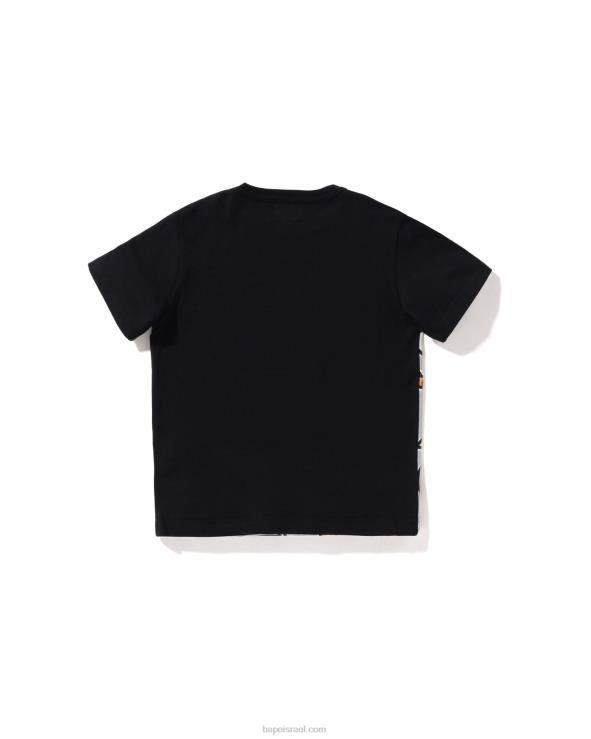 שָׁחוֹר A Bathing Ape 644LV1584 ילדים טי בלון דיבור גדול לתינוק מילו