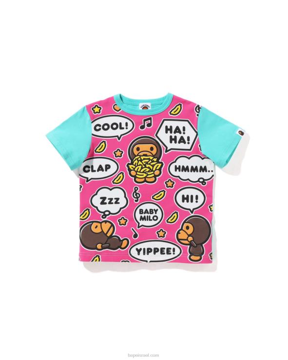 מנטה A Bathing Ape 644LV1585 ילדים טי בלון דיבור גדול לתינוק מילו