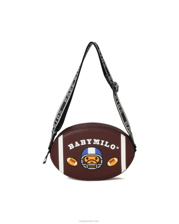 חום A Bathing Ape 644LV1586 ילדים תיק כתף בייבי מילו כדורגל