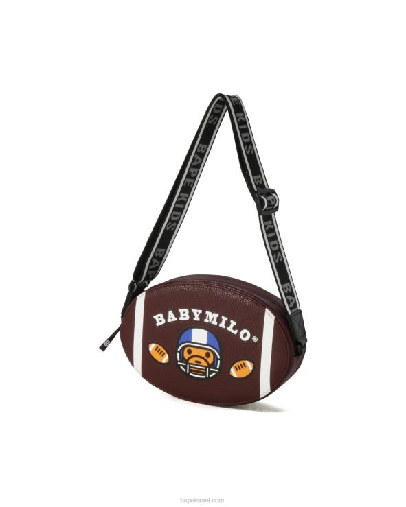 חום A Bathing Ape 644LV1586 ילדים תיק כתף בייבי מילו כדורגל