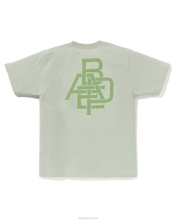 ירוק בהיר A Bathing Ape 644LV158 גברים טי לוגו פיגמנט