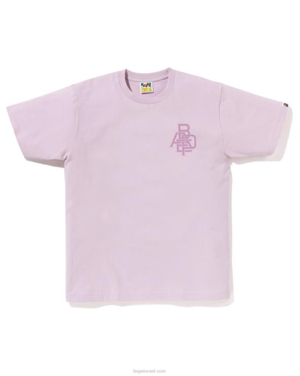 לִילָך A Bathing Ape 644LV159 גברים טי לוגו פיגמנט