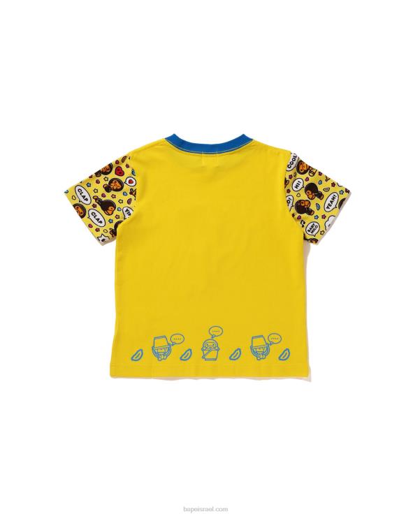 צהוב A Bathing Ape 644LV1590 ילדים תינוק מילו בלון דיבור מילו ליזה טי