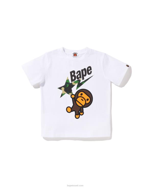 שָׁחוֹר A Bathing Ape 644LV1591 ילדים מועדון אימוני תיקי קיץ
