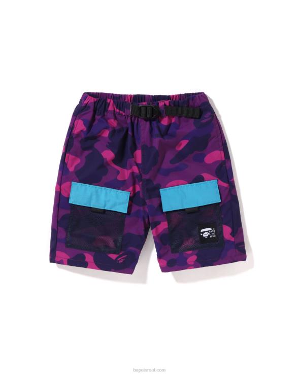 סָגוֹל A Bathing Ape 644LV1597 ילדים מכנסי כיס מרשת camo בצבע