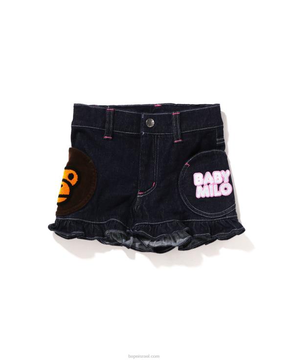 כחול כהה A Bathing Ape 644LV1600 ילדים מכנסי מילוי כיסים של תינוק מילו