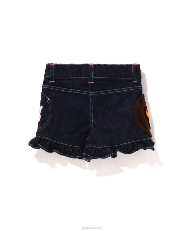 כחול כהה A Bathing Ape 644LV1600 ילדים מכנסי מילוי כיסים של תינוק מילו